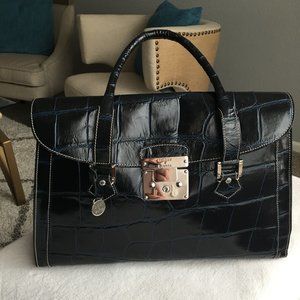 Dooney and Bourke Blue Croc Satchel
